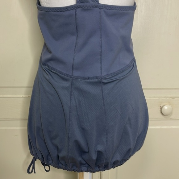 Zella Women’s Dry-Fit Racerback Tank Top Slate Blue Size XL Drawstring Athlete - Picture 7 of 11